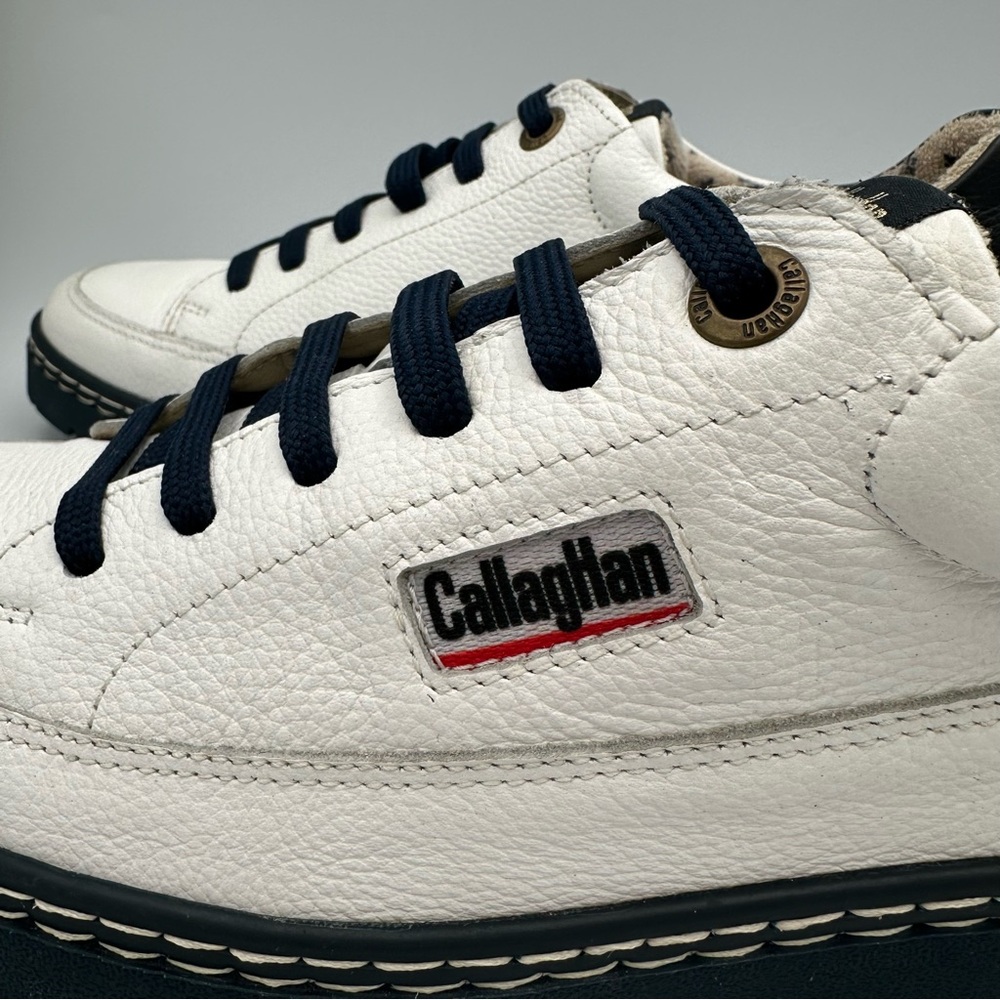 Callaghan Men’s Comfort White Leather Sneakers Shoes Size 8 - Picture 7 of 12
